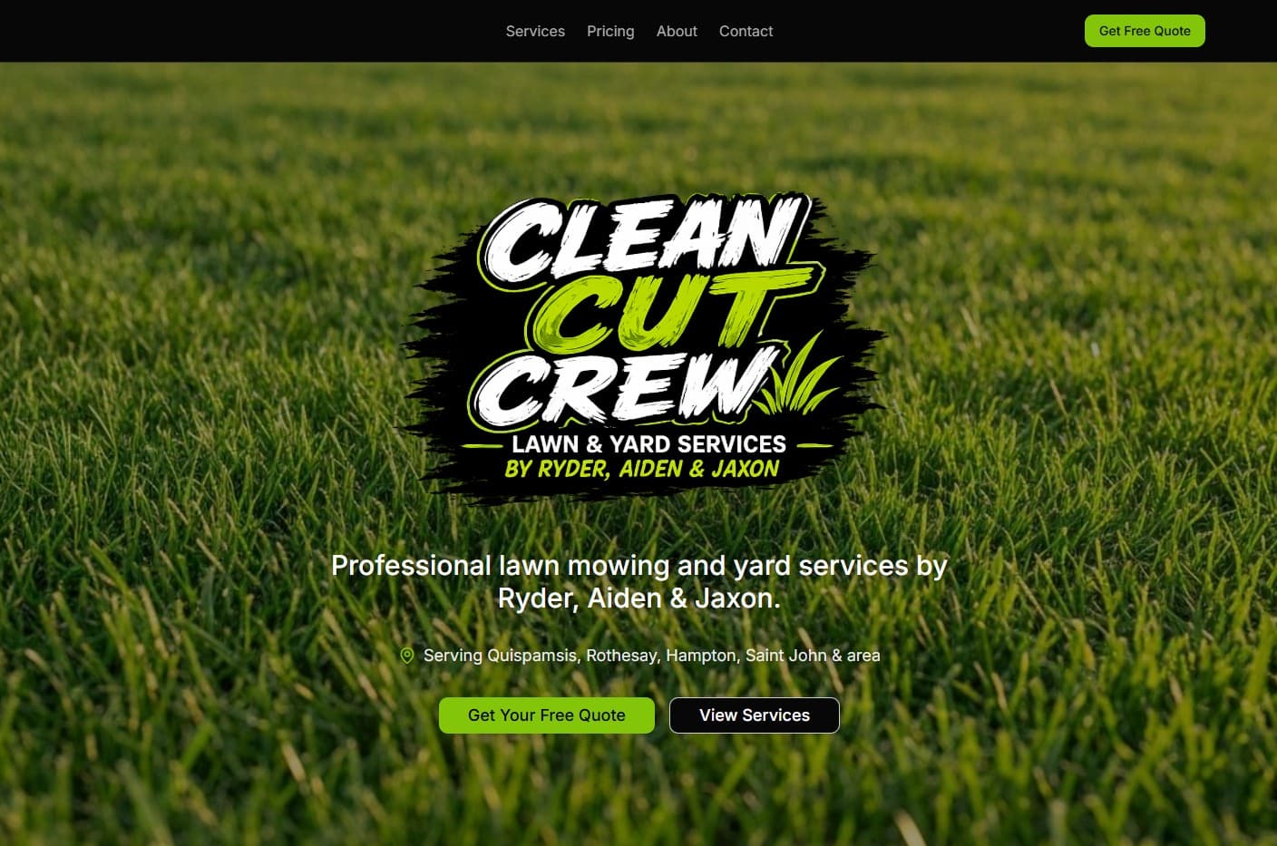 Clean Cut Crew, lawn mowing and yard services in Quispamsis, NB