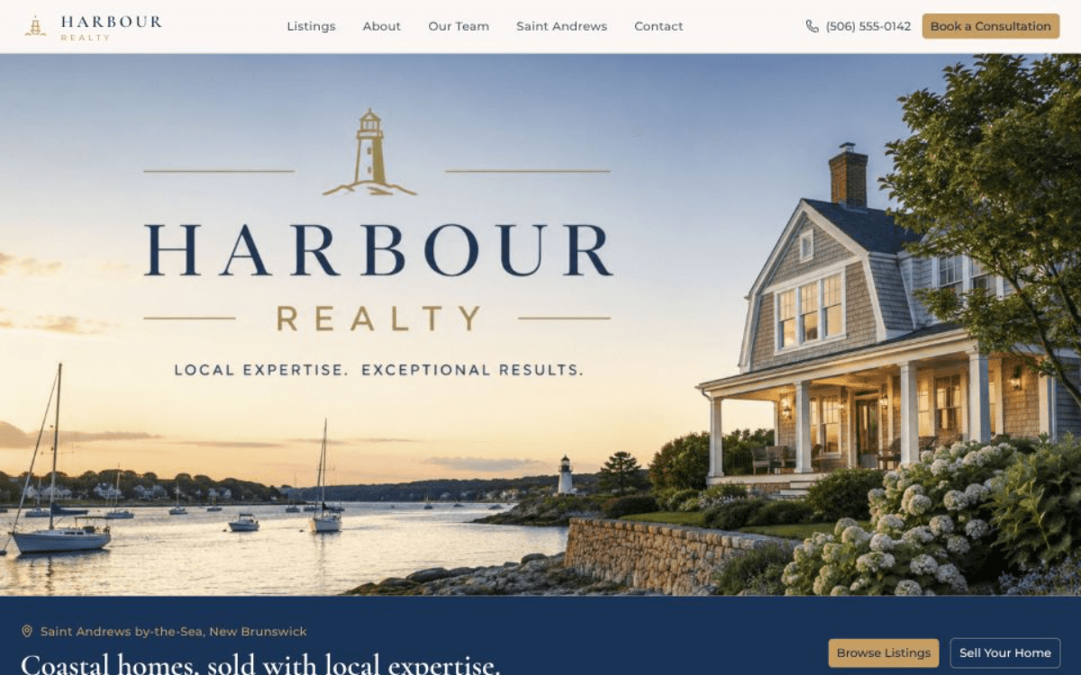 Harbour Realty website, real estate listings and agent profiles